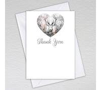 Webspectations Scottish Thank You Cards with Envelopes Scotland Highlands Theme: Scottish Stag Wedding Thank You Cards (Pack of 50 with Envelopes)