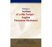 Webster’s Serbian (Cyrillic Script) - English Thesaurus Dictionary