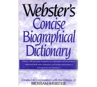 Webster's Concise Biographical Dictionary