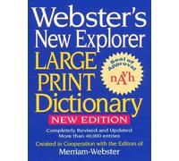 Webster's New Explorer Large Print Dictionary