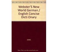 Webster'S New World German / English Concise Dicti Onary
