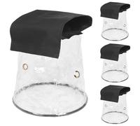 WECAN LED Par Light Rain Cover, Waterproof Outdoor Par Light Protection, Weather Shield for Stage Lighting, Hanging Mini LED Light Rainproof and Dustproof Accessories 4Pack transparent