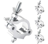 WECAN Stage Lighting Equipment & Accessories,Aluminum C-clamp Scaffolding Heavy Duty Truss Clamps Adjustable 40-52mm/1.57-2.05 inches for Moving head beam lighting (4pack Silver)