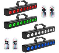 WECAN Wall Washer Light, LED DJ Light Bar, 9 * 4W RGBW DMX Lights with Remote Control, Sound Activated Party Lighting 4 Pack