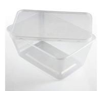 wecansourceitltd® - 200 x Rectangular 1000ml Microwave Clear Plastic Food Containers Freezing Takeaway Hot Cold Foods