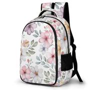 WECECE 16.5 Inch Floral Pattern Backpack for Boys Girls Ages 10-15, Kids Plant Flowers Back pack, Lightweight Refrigerator Door Rucksack for Year 4-8 School Travel and Outdoor