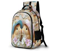 WECECE 16.5 Inch Guinea Pig Motif Backpack for Boys Girls Ages 10-15 Kids Cute Animal Backpack, Trendy Durable School Bag for Primary to Secondary Travel Outdoor and Day Trips
