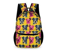 WECECE 3D Cute Dog School Backpack Kids and Teens Age 10 Students Puppy Motif Book Bag Year 5 Students Lightweight Daypack Rucksack 43x32x15cm for Day Trips Travel Books Notebooks