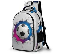 WECECE 3D Football Motif Casual Daypack for Girls,Teens Elementary Soccer School Backpack,Primary Book Bags for Teens