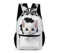 WECECE 3D Print Cat School Backpack Kindergarten Primary Kids Students for Boys Age 10 Kitten School Bag for Girls Year 6 Lightweight Durable Rucksack Daily Items Class Daily Use
