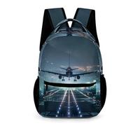 WECECE Airliner Motif School Backpack Girls Ages 7-11 Years Primary Kids Airplane Book Bag Year 2-6 Boys Trendy Daypack Rucksack 43x32x15cm for Autumn Trip Outdoor Books Notebooks