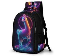 WECECE Alpaca Motif Daypack for Girls Age 11 Fashion School Bag Animal Pattern Bookbag Boys Primary School Rucksack Kids and Teens 13.3 Inch Laptop Rucksack Autumn Trip