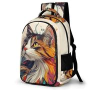 WECECE Animal Cat Design Backpack Boys Ages 9-13 Kitten School Backpack Girls Secondary School Modern Rucksack for Kids and Teens Outdoor Hiking Day Trips Birthday Gift