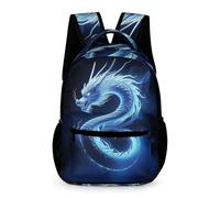 WECECE Art Chinese Dragon Daypack for Boys Age 13 Dragon School Backpack for Girls Year 2 Primary Kids Durable Daily Rucksack Books Stationery Bottle Autumn Trip Daily Use