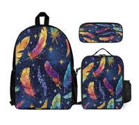 WECECE Backpack Dragon with Lunch Bag and Pencil Case for Boys Age 8, Book Pack Dragon with Lunch Box Pencil Case Year 4 for Girls Outdoor Learning and Travel