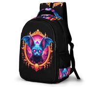 WECECE Backpack with Bat Design, Gothic Theme School Back Pack, Travel Hiking Backpack for Boys Girls Teen, Rucksack, Knapsack