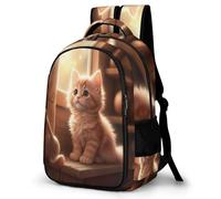 WECECE Backpack with Cat Motif, Animal Kitten School Back Pack, Travel Hiking Backpack for Boys Girls Teen, Rucksack, Knapsack