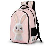 WECECE Backpack with Cute Bunny, Animal Rabbit School Back Pack, Travel Hiking Backpack for Boys Girls Teen, Rucksack, Knapsack