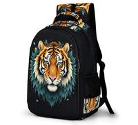 WECECE Backpack with Tiger Pattern, Animal School Back Pack, Travel Hiking Backpack for Boys Girls Teen, Rucksack, Knapsack