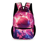 WECECE Basketball Printed Bookbag for Boys Age 9 Basketball School Backpack for Girls Year 1 Primary Kids Lightweight Daypack Books Water Bottle Spring Outing Travel
