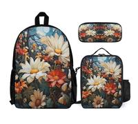 WECECE Book Pack Cat Set with Pencil Case and Lunch Bag for Kids Age 8, Bookbag Kitten 3D Theme with Lunch Box Pencil Case Year 1 for Boys Outdoor Learning and Travel