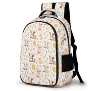 WECECE Boys Animals Bag Age 7-11 Girls Schoolbag for Secondary Years Kids Cute Little Animals School Backpack, Stylish and Durable for Autumn Outing and Travel