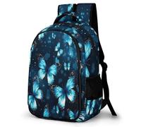WECECE Boys Butterflies Design Rucksack 10-16 Years Girls Daypack for Junior School Kids Butterfly Backpack, Lightweight and Durable for Spring Trip and Autumn Outing