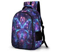 WECECE Boys Butterfly Rucksack 7-12 Years Girls Backpack for Secondary School Kids Butterfly 3D Print Rucksack, Lightweight and Durable for Back to School Gift and Daily Use