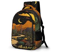 WECECE Boys Cactus Pattern Backpack for Year 3-6, Girls Plants Cacti Bookbag Age 7-11 and 13 Year Olds, Kids School Backpack, Stylish Durable for Birthday Gift and Back to School
