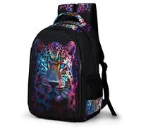 WECECE Boys Cheetah Pattern Daypack for Year 4-8, Girls Leopard Animal Back pack Ages 9-13, Kids School Bag, Lightweight, Stylish and Durable for Travel Outdoor and Day Trips
