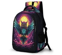 WECECE Boys Cool Owl Pattern Daypack Ages 8-12 and 14 Year Olds, Girls Backpack for Secondary School, Kids Bird School Backpack, Stylish Durable for Spring Outing and Autumn Trip
