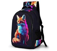 WECECE Boys Cute Fox Design Daypack for Year 4-8, Girls Animal Pattern Back pack Ages 9-13, Kids School Bag, Lightweight, Stylish and Durable for Travel Outdoor and Day Trips
