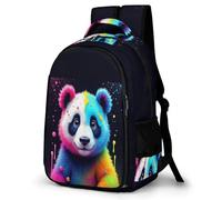 WECECE Boys Cute Panda Rucksack 7-11 Years with Age 13 Girls Kawaii Animal Daypack Modern Stylish School Backpack for Secondary Years, School Trips and Outdoor