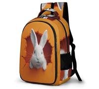 WECECE Boys Cute Rabbit School Backpack Age 7-11 and 13 Year Olds Girls Rucksack Animal Bunny Bookbag for Year 4-8, 11.6 Inch Laptop Rucksack for Birthday Gift and Back to School