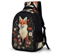 WECECE Boys Fox Motif Rucksack 7-11 Years with Age 13 Girls Animal Fox Daypack Modern Stylish School Backpack for Secondary Years, School Trips and Outdoor