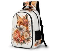 WECECE Boys Fox Pattern Daypack 10-16 Years, Girls Daypack for Primary to Secondary Kids Animal Fox School Backpack Cool Durable for Outdoor Travel and Spring Trip
