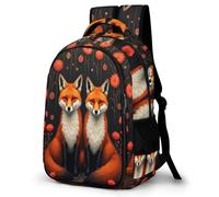 WECECE Boys Fox Print School Backpack Age 7-11 and 13 Year Olds Girls Rucksack Animal Print Bookbag for Year 4-8, 11.6 Inch Laptop Rucksack for Birthday Gift and Back to School