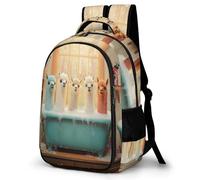 WECECE Boys Funny Alpacas Back pack Ages 7-12 Girls School Backpack for School Years 5-9 Kids Animal Llama Bookbag, Stylish and Durable for Spring Outing and Autumn Trip