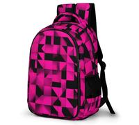 WECECE Boys Geometric Shapes Backpack for Year 3-6 Girls 3D Design Bookbag Age 7-11 and 13 Year Olds Kids School Backpack, Stylish Durable for Birthday Gift and Back to School