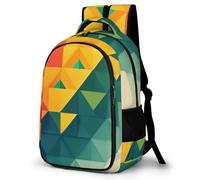 WECECE Boys Geometric Shapes Daypack for Year 4-8 Girls 3D Colourful Back pack Ages 9-13 Kids School Bag Lightweight, Stylish and Durable for Travel Outdoor and Day Trips