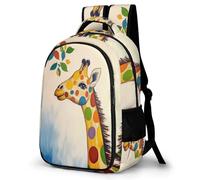 WECECE Boys Giraffe School Bag Ages 10-15 Girls Backpack Animal Giraffe Rucksack for Primary to Secondary, 14 Inch Laptop Backpack for School Trips and Outdoor