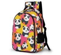 WECECE Boys Girls School Rucksack Cute Panda Backpack Elementary Girls Boys, Kawaii Animal School Bag, Large Capacity Children's Backpack