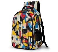 WECECE Boys Girls School Rucksack Graffiti Backpack Elementary Girls Boys, Colourful School Bag, Large Capacity Children's Backpack
