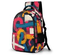 WECECE Boys Graffiti Pattern Daypack for Junior School Girls Colourful Rucksack 7-11 Years with Age 13 Kids Rucksack, Lightweight and Durable for Autumn Outing and Travel
