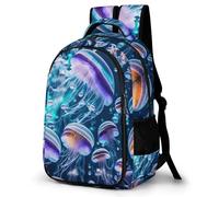 WECECE Boys Jellyfishs Motif Daypack for Year 4-8, Girls Sea Creature Back pack Ages 9-13, Kids School Bag, Lightweight, Stylish and Durable for Travel Outdoor and Day Trips