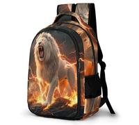 WECECE Boys Lion Design Rucksack 10-16 Years, Girls Daypack for Junior School Kids Animal Print Backpack Refrigerator Door Lightweight and Durable for Spring Trip and Autumn Outing