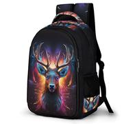 WECECE Boys Reindeer Theme Rucksack for Primary to Secondary Girls Deer School Backpack Ages 7-12 Kids Bookbag, Fashion Backpack for Birthday Gift and Back to School