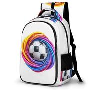 WECECE Boys Soccer Ball Daypack for Year 4-8, Girls Colourful Football Back pack Ages 9-13, Kids School Bag, Lightweight, Stylish and Durable for Travel Outdoor and Day Trips
