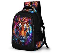 WECECE Boys Tiger Pattern Bookbag for Secondary School Girls Animal Tiger School Backpack Ages 9-13 Kids Backpack Lightweight Stylish for Autumn Outing and Travel