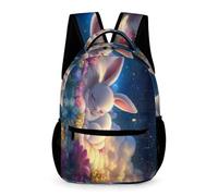 WECECE Bunny Design Daypack Nursery Primary Kids for Boys Age 8 Cute Rabbit Bookbag for Girls Year 3 Lightweight with Side Pockets Backpack Daily Items School Trips Travel